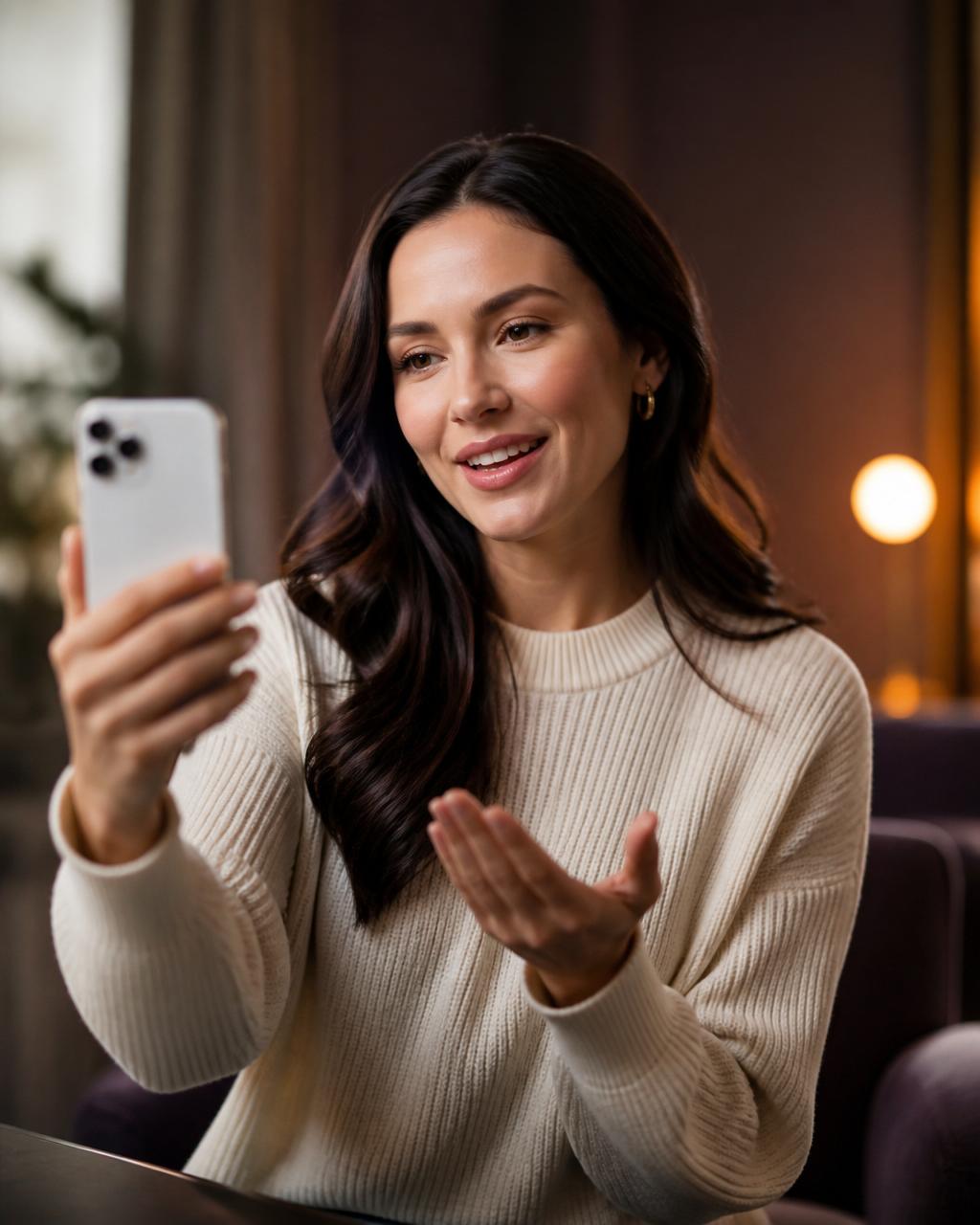 A professional recording a short Proof Clip on her phone